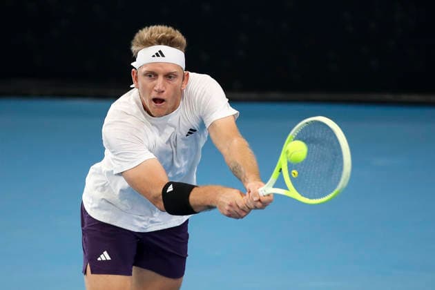 TENNIS ADELAIDE INTERNATIONAL, Alejandro Davidovich Fokina of Spain in his match against Rinky Hijikata of Australia during the Adelaide International at Memorial Drive Tennis Club in in Adelaide, Wednesday, January 14, 2026. ( NO ARCHIVING, EDITORIAL USE ONLY ADELAIDE SOUTH AUSTRALIA AUSTRALIA  Copyright: xMATTxTURNERx 20260114182290690221