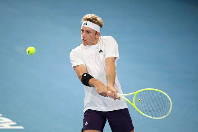 TENNIS ADELAIDE INTERNATIONAL, Alejandro Davidovich Fokina of Spain in his match against Rinky Hijikata of Australia during the Adelaide International at Memorial Drive Tennis Club in in Adelaide, Wednesday, January 14, 2026. ( NO ARCHIVING, EDITORIAL USE ONLY ADELAIDE SOUTH AUSTRALIA AUSTRALIA  Copyright: xMATTxTURNERx 20260114145098472657