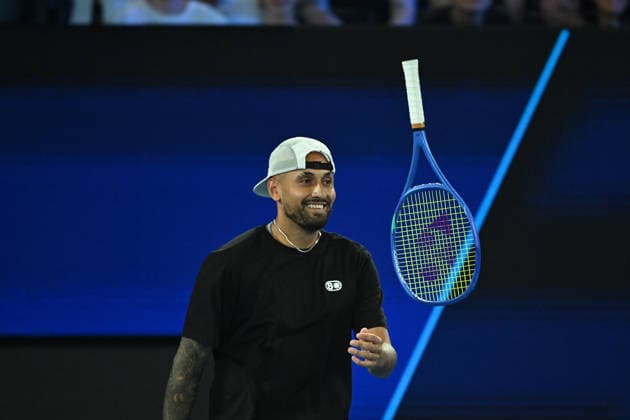 TENNIS AO 1 POINT SLAM, Nick Kyrgios of Australia reacts during the 1 Point Slam event during the Australian Open Opening Week at Rod Laver Arena in Melbourne, Victoria, Wednesday, January 14, 2026. ( NO ARCHIVING, EDITORIAL USE ONLY Melbourne Victoria Australia  Copyright: xJamesxRossx 20260114155640022052