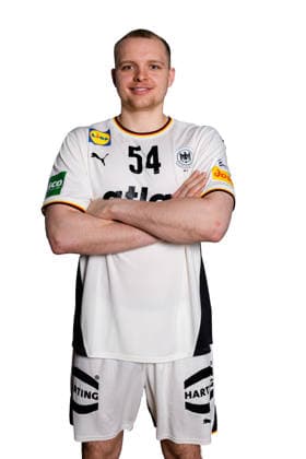 Hannover Handball EM 2026 Germany Press conference Justus Fischer Germany Portrait Face Hannover Germany