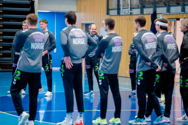 Handball European Championship Bekkestua 20260114 Magnus Fredriksen at the handball boys training in Nadderud arena before the European Handball Championship matches Photo Stian Lysberg Solum NTB Bekkestua Norway EDITORIAL USE ONLY RESTRICTED USE FOR BETTING COMPANIES  Copyright: xStianxLysbergxSolumx xNTBx