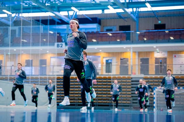 Handball European Championship Bekkestua 20260114 Kasper Thorsen Lien at the handball boys training in Nadderud arena before the European Handball Championship matches Photo Stian Lysberg Solum NTB Bekkestua Norway EDITORIAL USE ONLY RESTRICTED USE FOR BETTING COMPANIES  Copyright: xStianxLysbergxSolumx xNTBx