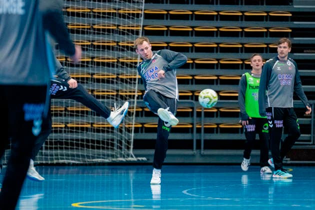 Handball European Championship Bekkestua 20260114 Vetle Eck Aga at the handball boys training in Nadderud arena before the European Handball Championship matches Photo Stian Lysberg Solum NTB Bekkestua Norway EDITORIAL USE ONLY RESTRICTED USE FOR BETTING COMPANIES  Copyright: xStianxLysbergxSolumx xNTBx