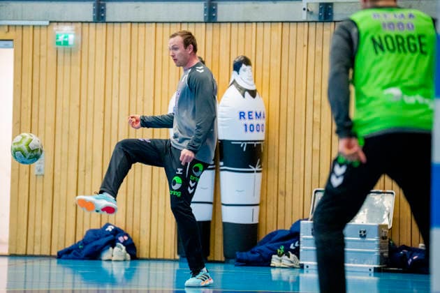 Handball European Championship Bekkestua 20260114 Sander Sagosen at the handball boys training in Nadderud arena before the European Handball Championship matches Photo Stian Lysberg Solum NTB Bekkestua Norway EDITORIAL USE ONLY RESTRICTED USE FOR BETTING COMPANIES  Copyright: xStianxLysbergxSolumx xNTBx