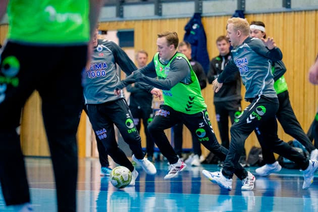 Handball European Championship Bekkestua 20260114 Tobias Grondahl at the handball boys training in Nadderud arena before the European Handball Championship matches Photo Stian Lysberg Solum NTB Bekkestua Norway EDITORIAL USE ONLY RESTRICTED USE FOR BETTING COMPANIES  Copyright: xStianxLysbergxSolumx xNTBx