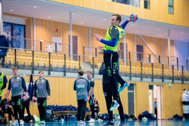Handball European Championship Bekkestua 20260114 Sander Sagosen at the handball boys training in Nadderud arena before the European Handball Championship matches Photo Stian Lysberg Solum NTB Bekkestua Norway EDITORIAL USE ONLY RESTRICTED USE FOR BETTING COMPANIES  Copyright: xStianxLysbergxSolumx xNTBx