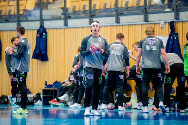 Handball European Championship Bekkestua 20260114 Kasper Thorsen Lien at the handball boys training in Nadderud arena before the European Handball Championship matches Photo Stian Lysberg Solum NTB Bekkestua Norway EDITORIAL USE ONLY RESTRICTED USE FOR BETTING COMPANIES  Copyright: xStianxLysbergxSolumx xNTBx