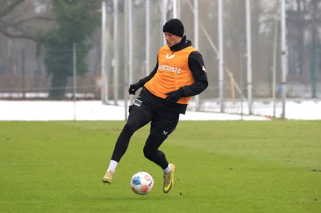 DEU, DFL, 2 FBL Hertha BSC, Training, 14 01 2026, Sportforum, Berlin, DEU, DFL, 2 FBL Hertha BSC, Training, im Bild TLuca Schuler Hertha BSC Berlin 18 DFL regulations prohibit any use of Photographs as image sequences and or quasi video nordphotoxGmbHx xEngler nph00076