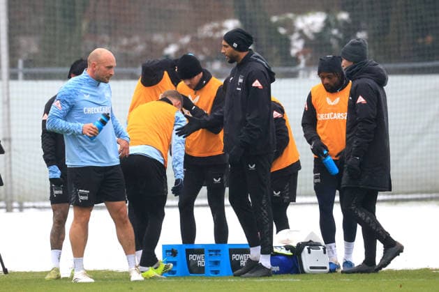 DEU, DFL, 2 FBL Hertha BSC, Training, 14 01 2026, Sportforum, Berlin, DEU, DFL, 2 FBL Hertha BSC, Training, im Bild Hertha Spielerkreis, Toni Leistner Hertha BSC Berlin 37 , John Anthony Brooks Hertha BSC Berlin 25 DFL regulations prohibit any use of Photographs as image sequences and or quasi video nordphotoxGmbHx xEngler nph00076