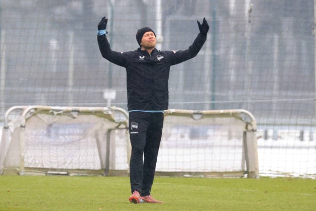 DEU, DFL, 2 FBL Hertha BSC, Training, 14 01 2026, Sportforum, Berlin, DEU, DFL, 2 FBL Hertha BSC, Training, im Bild Jon Dabur Thorsteinsson Hertha BSC Berlin 24 DFL regulations prohibit any use of Photographs as image sequences and or quasi video nordphotoxGmbHx xEngler nph00076