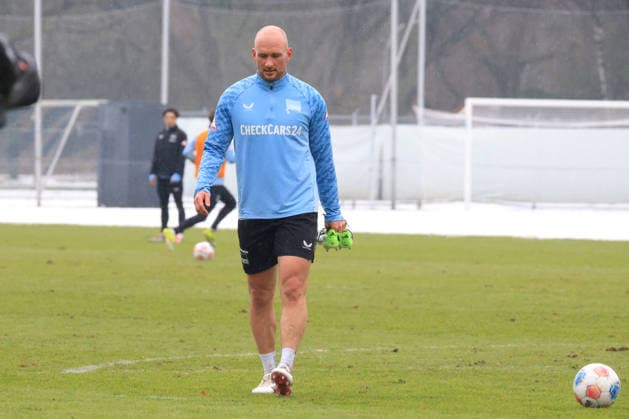 DEU, DFL, 2 FBL Hertha BSC, Training, 14 01 2026, Sportforum, Berlin, DEU, DFL, 2 FBL Hertha BSC, Training, im Bild Toni Leistner Hertha BSC Berlin 37 DFL regulations prohibit any use of Photographs as image sequences and or quasi video nordphotoxGmbHx xEngler nph00076