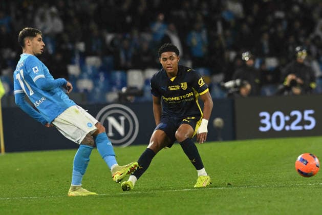 Mathias Olivera of SSC Napoli during the Serie A Enelive match between SSC Napoli vs Parma Calcio 1913 at Diego Armando Maradona Stadium  Copyright: xDaniloxGemito IPAxSportx xipa-agency.netx xx IPA_70062428 IPA_Agency_IPA70062428