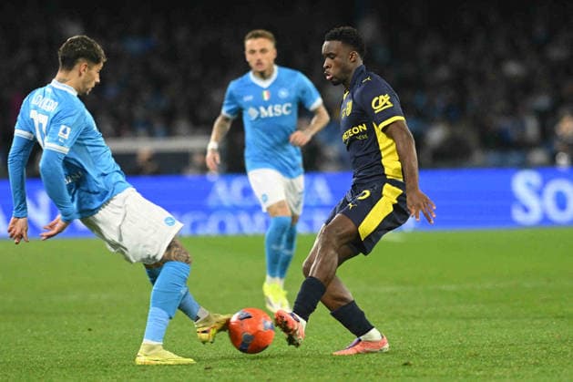 CALCIO - Serie A - SSC Napoli vs Parma Calcio Mathias Olivera of SSC Napoli during the Serie A Enelive match between SSC Napoli vs Parma Calcio 1913 at Diego Armando Maradona Stadium Naples Italy  Copyright: xIPAxSport ABACAx