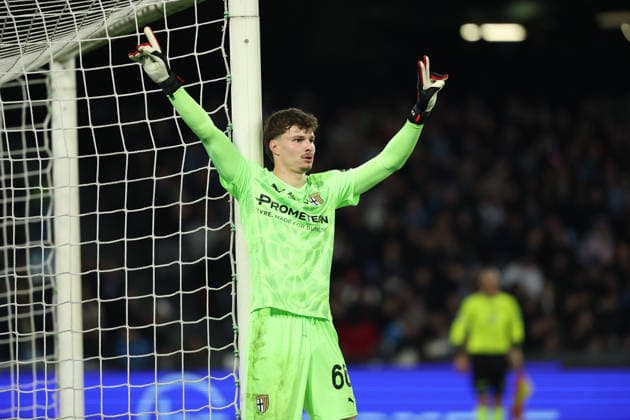 Parma™s Filippo Rinaldi during the Serie A soccer match between Napoli and Parma at the Diego Armando Maradona Stadium in Naples, southern italy - Wednesday , January 14 , 2026. - Soccer .  Copyright: xAlessandroxGarofalo LaPressex