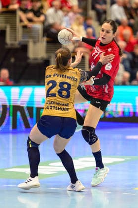 Kelly, de Abreu Rosa Thueringer HC, 77 New addition to Thueringer HC, Teresa, von Prittwitz Buxtehuder SV, 28 GER, Thueringer HC v Buxtehuder SV, 1 Handballbundesliga Frauen, Handball, Matchday 13, 2025 2026 season, 14 01 2026 GER, Thueringer HC v Buxtehuder SV, 1 Handballbundesliga Frauen, Handball, Matchday 13, 2025 2026 season, 14 01 2026 Bad Langensalza Copyright: xEibner-Pressefoto MartinxHerbstx EP_MHT