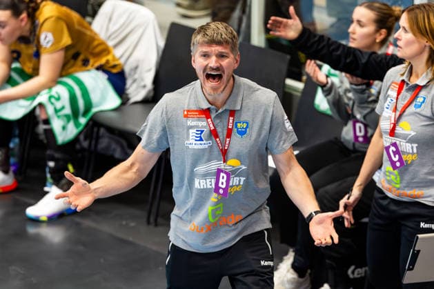 14 01 2026, GER, Handball, Women, Season 2025 2026, Alsco 1 Bl, 13 Matchday, Thueringer HC Buxtehuder SV Nicolaj Andersson Buxtehuder SV 99947 Bad Langensalza Salza Halle Sporthalle Mehrz Thüringen Germany