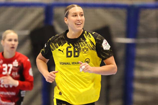 Dana Bleckmann Borussia Dortmund GER, Borussia Dortmund vs BSV Sachsen Zwickau, Handball, HBF, Season 2025 2026, 14 01 2026 GER, Borussia Dortmund vs BSV Sachsen Zwickau, Handball, HBF, Season 2025 2026, 14 01 2026 Dortmund Copyright: xEibner-Pressefoto FrankxZeisingx EP_FZG
