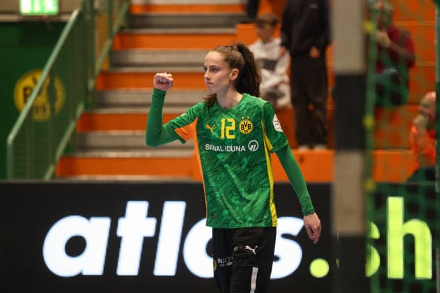 Sarah Wachter Borussia Dortmund GER, Borussia Dortmund v BSV Sachsen Zwickau, Handball, HBF, 2025 2026 season, 14 01 2026 GER, Borussia Dortmund v BSV Sachsen Zwickau, Handball, HBF, 2025 2026 season, 14 01 2026 Dortmund Copyright: xEibner-Pressefoto FrankxZeisingx EP_FZG