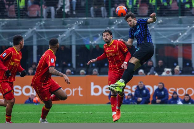 Carlos Augusto of FC Internazionale seen in action during Serie A 2025 26 football match between FC Internazionale and US Lecce at San Siro Stadium in Milan  Copyright: xFabrizioxCarabelli IPAxSportx xipa-agency.netx xx IPA_70071510 IPA_Agency_IPA70071510