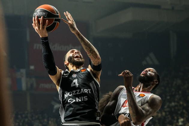 Partizan v Olimpiakos - EuroLeague BELGRADE, SERBIA - JANUARY 14: Duane Washington Jr. of Partizan in action during EuroLeague basketball match between Partizan and Olimpiakos in Belgrade, Serbia on January 14, 2026. Filip Stevanovic Anadolu Belgrade Serbia. Editorial use only. Please get in touch for any other usage.  Copyright: x2026xAnadoluxFilipxStevanovicx