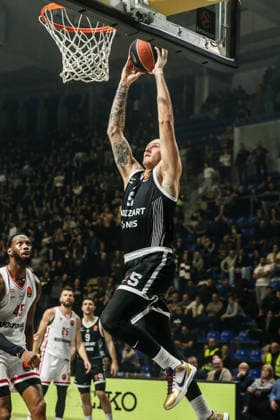 Partizan v Olimpiakos - EuroLeague BELGRADE, SERBIA - JANUARY 14: Dylan Osetkowski of Partizan in action during EuroLeague basketball match between Partizan and Olimpiakos in Belgrade, Serbia on January 14, 2026. Filip Stevanovic Anadolu Belgrade Serbia. Editorial use only. Please get in touch for any other usage.  Copyright: x2026xAnadoluxFilipxStevanovicx