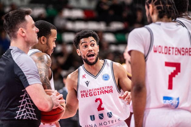 BASKET - Basket FIBA Europe Cup - Pallacanestro Reggiana vs KK Bosna BH telecom Stephen Brown (Unahotels Reggio Emilia) during Pallacanestro Reggiana vs KK Bosna BH telecom, Basketball FIBA Europe Cup match in Reggio Emilia , Italy, January 14 2026 Reggio Emilia Italy  Copyright: xIPAxSport ABACAx