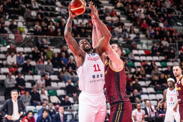 BASKET - Basket FIBA Europe Cup - Pallacanestro Reggiana vs KK Bosna BH telecom Bryson Williams (Unahotels Reggio Emilia) during Pallacanestro Reggiana vs KK Bosna BH telecom, Basketball FIBA Europe Cup match in Reggio Emilia , Italy, January 14 2026 Reggio Emilia Italy  Copyright: xIPAxSport ABACAx