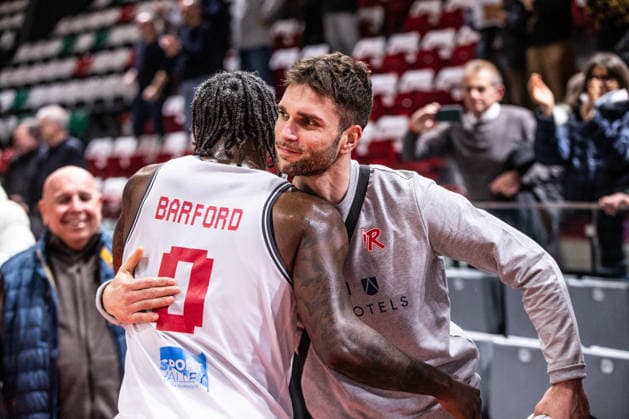 BASKET - Basket FIBA Europe Cup - Pallacanestro Reggiana vs KK Bosna BH telecom Riccardo Rossato (Unahotels Reggio Emilia) during Pallacanestro Reggiana vs KK Bosna BH telecom, Basketball FIBA Europe Cup match in Reggio Emilia , Italy, January 14 2026 Reggio Emilia Italy  Copyright: xIPAxSport ABACAx