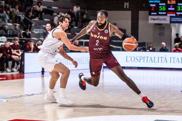 BASKET - Basket FIBA Europe Cup - Pallacanestro Reggiana vs KK Bosna BH telecom Michael Young (KK Bosna) during Pallacanestro Reggiana vs KK Bosna BH telecom, Basketball FIBA Europe Cup match in Reggio Emilia , Italy, January 14 2026 Reggio Emilia Italy  Copyright: xIPAxSport ABACAx