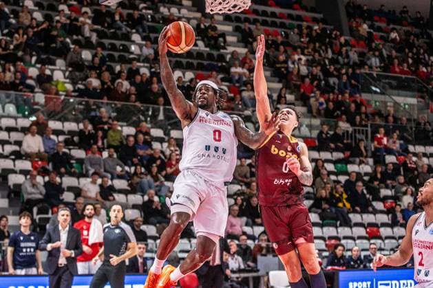 BASKET - Basket FIBA Europe Cup - Pallacanestro Reggiana vs KK Bosna BH telecom Jaylen Barford (Unahotels Reggio Emilia) during Pallacanestro Reggiana vs KK Bosna BH telecom, Basketball FIBA Europe Cup match in Reggio Emilia , Italy, January 14 2026 Reggio Emilia Italy  Copyright: xIPAxSport ABACAx