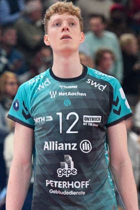 Siebe Korenblek Powervolleys Düren, 12 pensive, brooding, worried, pessimistic, 14 01 2026, Düren Germany , Volleyball, 1 Bundesliga Men, SWD Powervolleys Düren VfB Friedrichshafen xmhx