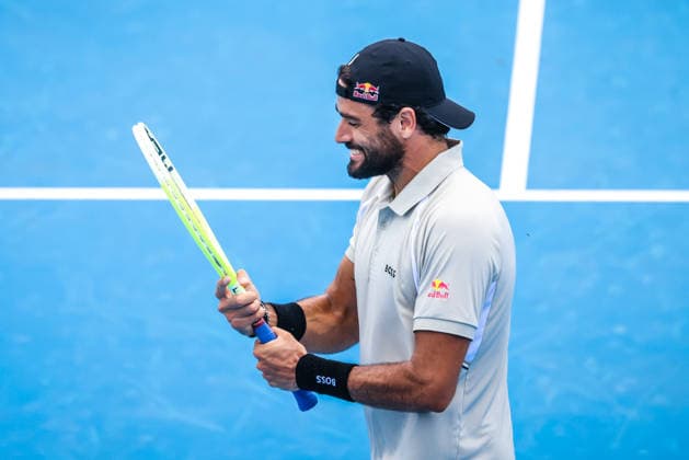 January 15, 2026, Melbourne, Victoria, Australia: MELBOURNE, AUSTRALIA - JANUARY 15 2026: Matteo Berrettini of Italy reacts whilst playing TristanÃ‚ Schoolkate of Australia on Day 3 of the 2026 Kooyong Classic on January 15, 2026 in Melbourne, Australia. Melbourne Australia - ZUMAp121 20260115_zsp_p121_003 Copyright: xChrisxPutnamx