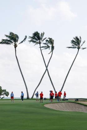 January 14, 2026, Honolulu, Hawaii, USA: BILLY HORSCHELÃ¢â‚¬â ¢s team putts from the 16th Green during the Pro-Am round at the 2026 Sony Open in Honolulu, Hawaii on January 14, 2026. Honolulu USA - ZUMAm310 20260114_zsp_m310_038 Copyright: xElliotxMilesx