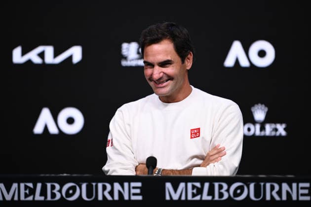 TENNIS AUSTRALIAN OPEN, Former Australian Open champion Roger Federer speaks to media ahead of the Australian Open tennis tournament at Melbourne Park in Melbourne, Thursday, January 15, 2026. ( NO ARCHIVING, EDITORIAL USE ONLY MELBOURNE VICTORIA AUSTRALIA  Copyright: xJOELxCARRETTx 20260115138889675243