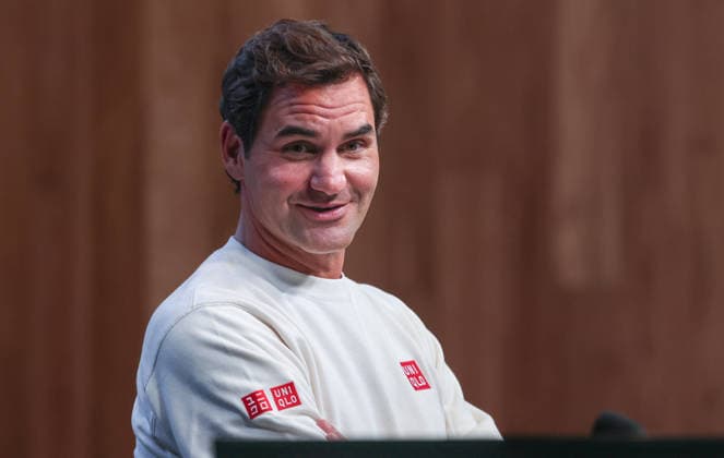 Roger Federer SUI , Press conference, press conference, Australian Open 2026 Melbourne Park, Melbourne, Victoria, Australia Copyright: xJuergenxHasenkopfx