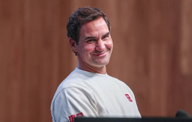 Roger Federer SUI , Press conference, press conference, Australian Open 2026 Melbourne Park, Melbourne, Victoria, Australia Copyright: xJuergenxHasenkopfx