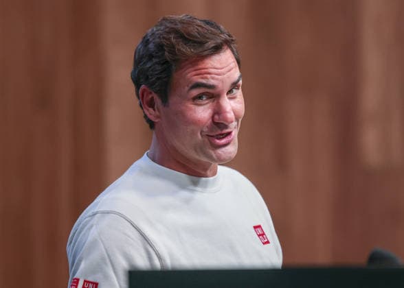 Roger Federer SUI , Press conference, press conference, Australian Open 2026 Melbourne Park, Melbourne, Victoria, Australia Copyright: xJuergenxHasenkopfx
