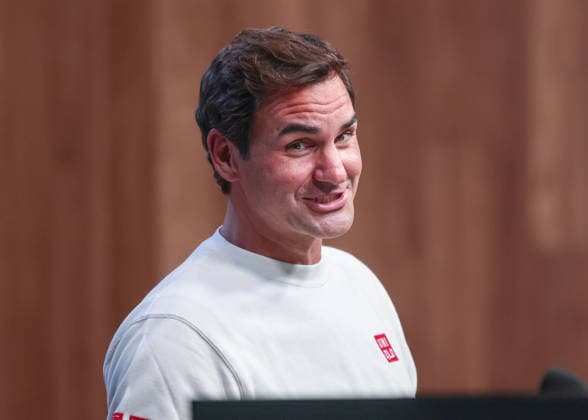 Roger Federer SUI , Press conference, press conference, Australian Open 2026 Melbourne Park, Melbourne, Victoria, Australia Copyright: xJuergenxHasenkopfx
