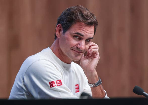 Roger Federer SUI , Press conference, press conference, Australian Open 2026 Melbourne Park, Melbourne, Victoria, Australia Copyright: xJuergenxHasenkopfx