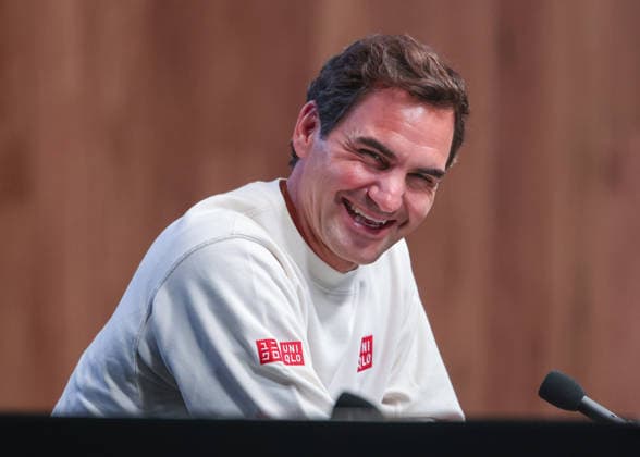 Roger Federer SUI , Press conference, press conference, Australian Open 2026 Melbourne Park, Melbourne, Victoria, Australia Copyright: xJuergenxHasenkopfx
