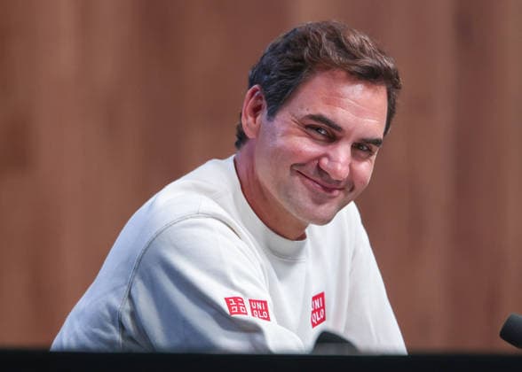 Roger Federer SUI , Press conference, press conference, Australian Open 2026 Melbourne Park, Melbourne, Victoria, Australia Copyright: xJuergenxHasenkopfx