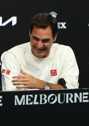 January 15, 2026, Melbourne, Victoria, Australia: ROGER FEDERER of Switzerland during the press conference, PK, Pressekonferenz before Australian Open, Melbourne, Australia. Melbourne Australia - ZUMAc278 20260115_zsp_c278_030 Copyright: xMarcinxCholewinskix