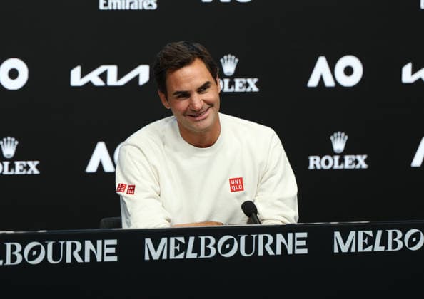 January 15, 2026, Melbourne, Victoria, Australia: ROGER FEDERER of Switzerland during the press conference, PK, Pressekonferenz before Australian Open, Melbourne, Australia. Melbourne Australia - ZUMAc278 20260115_zsp_c278_031 Copyright: xMarcinxCholewinskix