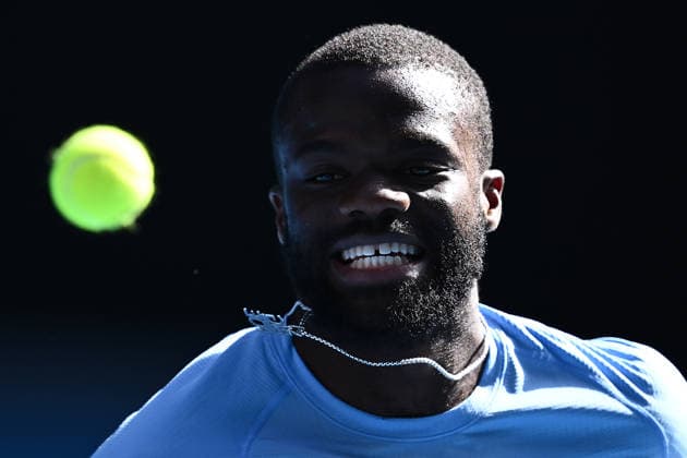 TENNIS AUSTRALIAN OPEN, Frances Tiafoe of the US in action against Novak Djokovic of Serbia during a charity match ahead of the Australian Open tennis tournament at Melbourne Park in Melbourne, Thursday, January 15, 2026. ( NO ARCHIVING, EDITORIAL USE ONLY MELBOURNE VICTORIA AUSTRALIA  Copyright: xJOELxCARRETTx 20260115151304167260