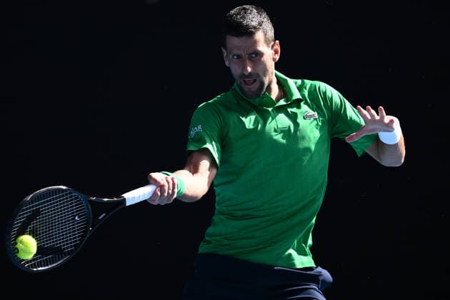 Tennis, Australian Open, Charity Match, Novak Djokovic - Frances Tiafoe