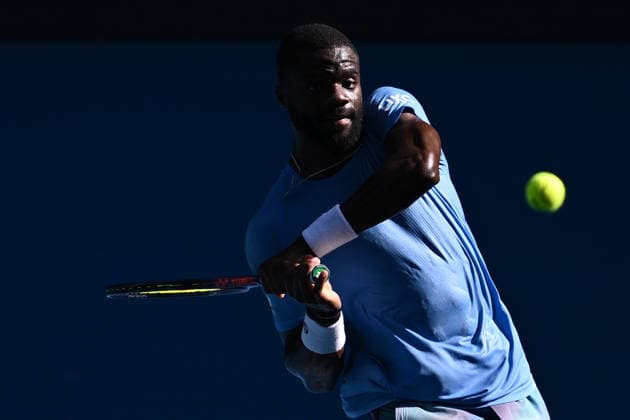 TENNIS AUSTRALIAN OPEN, Frances Tiafoe of the US in action against Novak Djokovic of Serbia during a charity match ahead of the Australian Open tennis tournament at Melbourne Park in Melbourne, Thursday, January 15, 2026. ( NO ARCHIVING, EDITORIAL USE ONLY MELBOURNE VICTORIA AUSTRALIA  Copyright: xJOELxCARRETTx 20260115147919638601