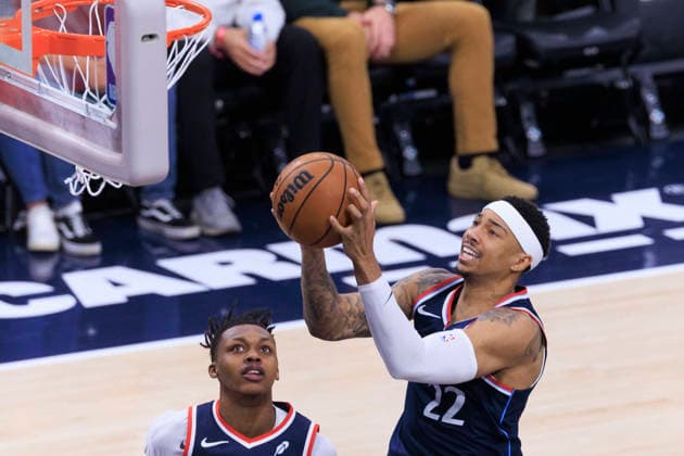 January 14, 2026, Inglewood, California, USA: Jordan Miller 22 of the Los Angeles Clippers makes a two point shot during their regular season NBA, Basketball Herren, USA game against the Washington Wizards on Wednesday January 14, 2026 at Intuit Dome in Inglewood, California. Clippers defeat Wizards, 119-105. ARIANA RUIZ PI Inglewood USA - ZUMAp124 20260114_zaa_p124_026 Copyright: xArianaxRuizx