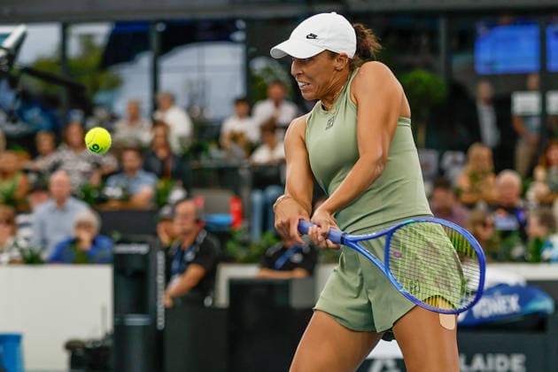 January 15, 2026, Adelaide, South Australia, Australia: MADISON KEYS of USA in action in her quarter final match against V. MBOKO of Canada, during the 2026 Adelaide International Tennis Tournament Adelaide Australia - ZUMAw216 20260115_zsp_w216_066 Copyright: xMarkxWilloughbyx