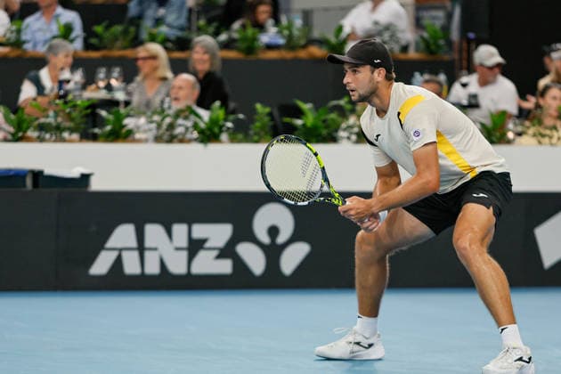January 15, 2026, Adelaide, South Australia, Australia: ALEKSANDER VUKIC of Australia in action during his quarter final match against T. PAUL of USA, during the 2026 Adelaide International Tennis Tournament Adelaide Australia - ZUMAw216 20260115_zsp_w216_116 Copyright: xMarkxWilloughbyx