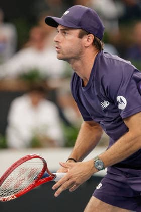 January 15, 2026, Adelaide, South Australia, Australia: TOMMY PAUL of USA in action during his quarter final win over A. VUKIC of Australia 6:3, 6:2, during the 2026 Adelaide International Tennis Tournament Adelaide Australia - ZUMAw216 20260115_zsp_w216_122 Copyright: xMarkxWilloughbyx
